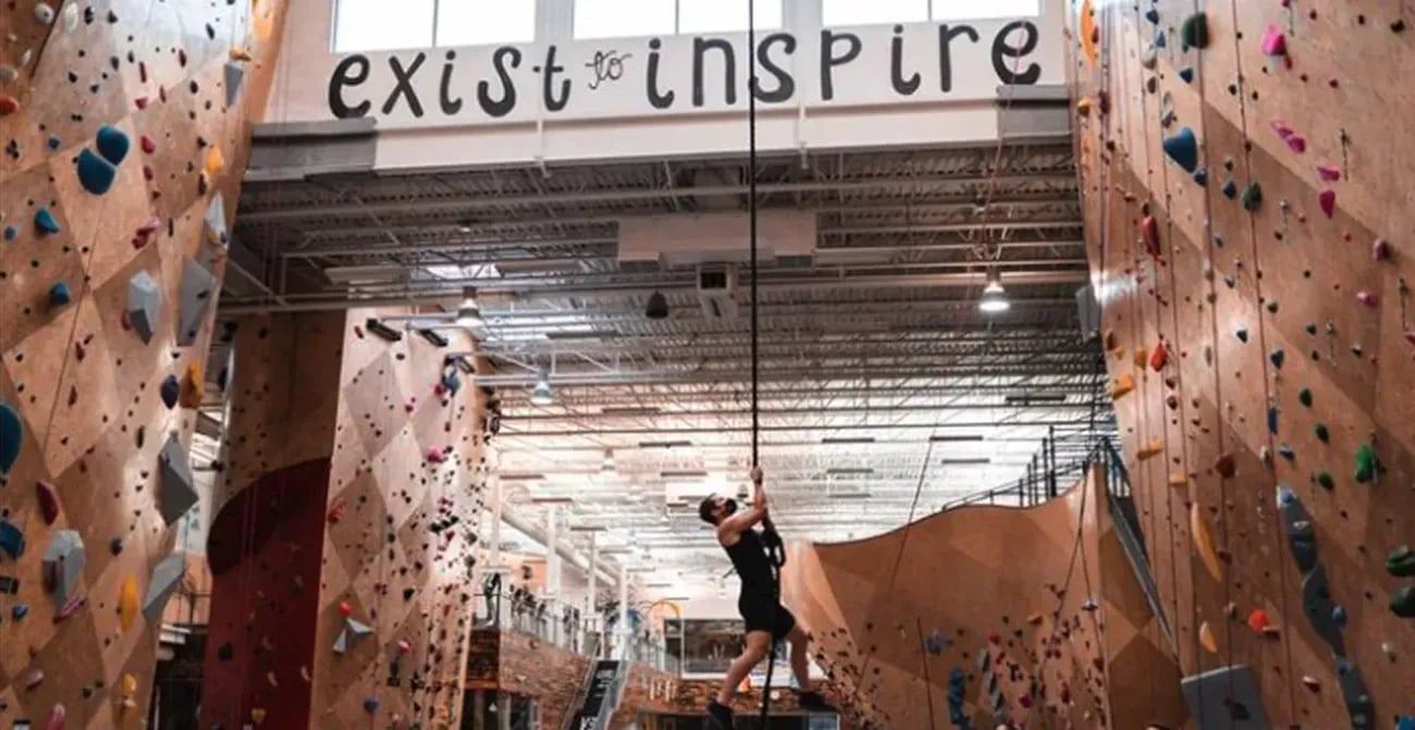 Alex Wisch indoor rock climbing to battle mental health issues