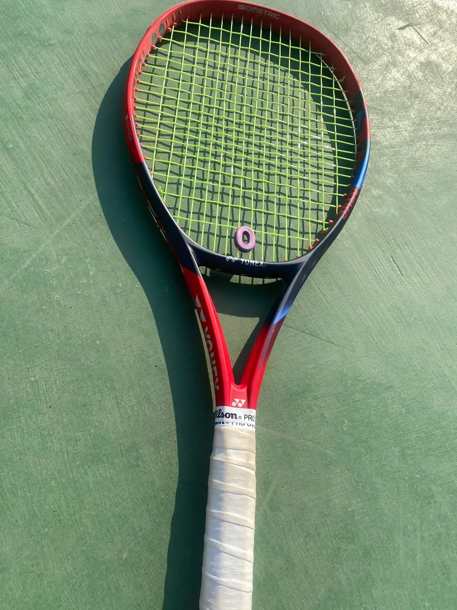 closeup yonex tennis racquet