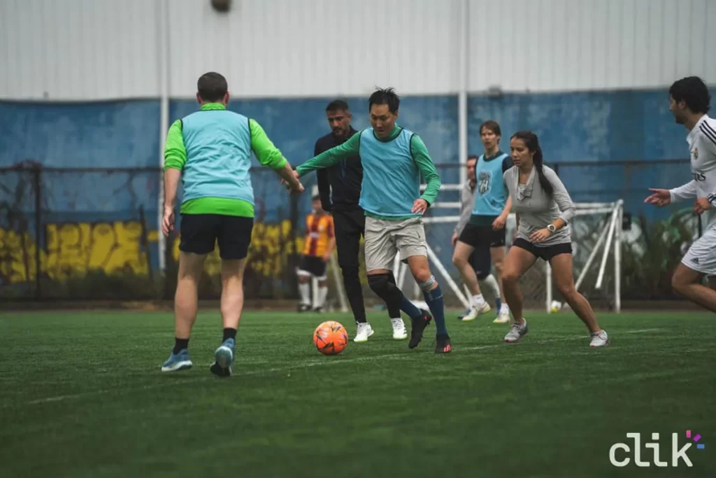 pitch on the pitch indoor soccer action shot