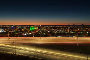 albuquerque cityscape at night