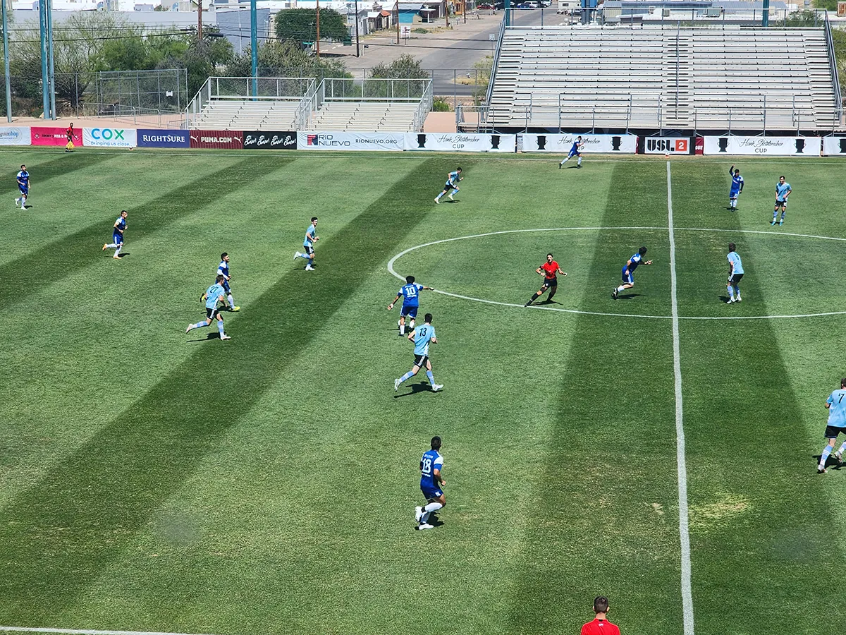 amateur adult men's soccer game